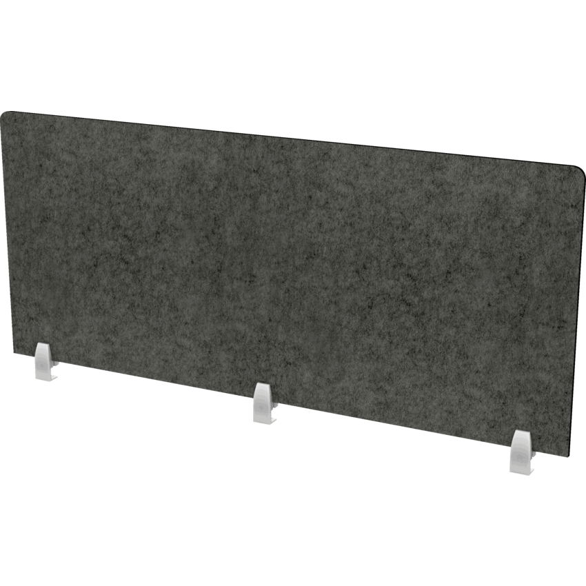 Heartwood Innovations Acoustic Panel Edge Mount 25"H x 60"W Charcoal Grey_Silver