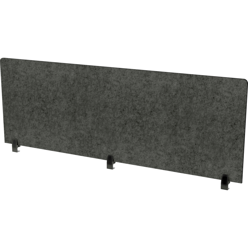 Heartwood Innovations Acoustic Panel Edge Mount 25"H x 72"W Charcoal Grey