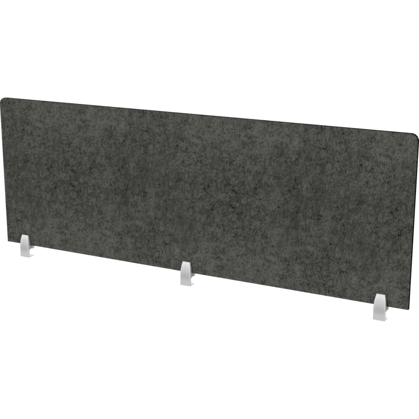 Heartwood Innovations Acoustic Panel Edge Mount 25"H x 72"W Charcoal Grey_Silver