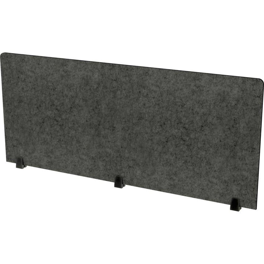Heartwood Innovations Acoustic Panel Top Mount 25"H x 60"W Charcoal Grey