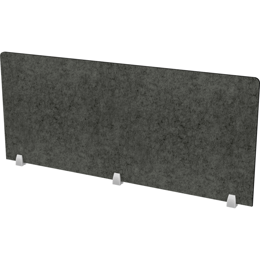 Heartwood Innovations Acoustic Panel Top Mount 25"H x 60"W Charcoal Grey_Silver