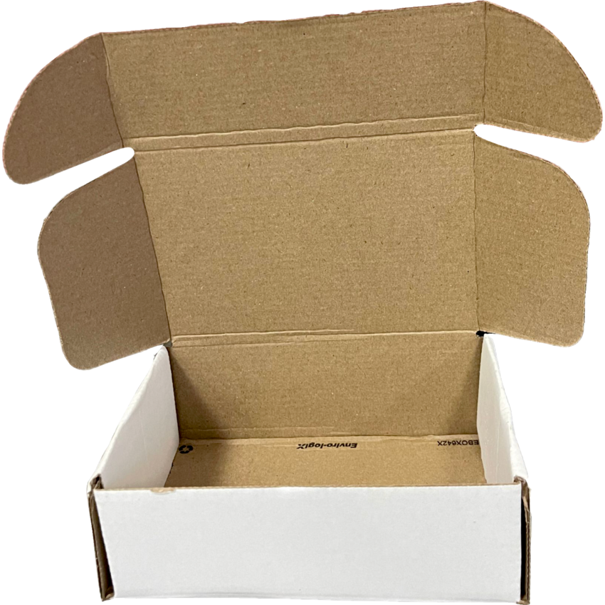 Supremex Enviro-logiX™ eCommerce Boxes 6" x 4" x 3" Kraft/White 50/pkg