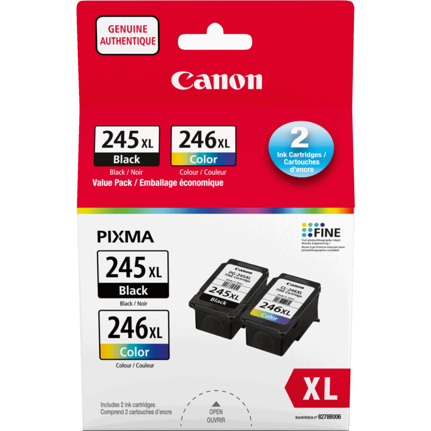 Canon Inkjet Cartridge PG-245XL/CL-246XL Black and Colour