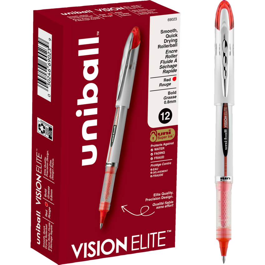 uni-ball® Vision Elite™ Roller Pen 0.8 mm Red