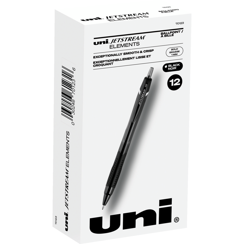 uni-ball® Jetstream™ Elements Retractable Ball Point Pens Medium Point Black
