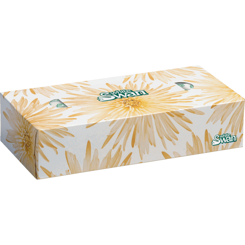 White Swan® Facial Tissue 2-ply 100 sheets/box