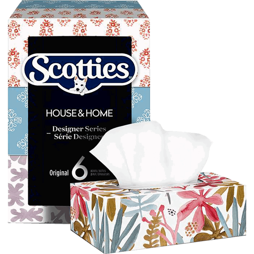 Scotties® Multi Facial Tissue 126 sheets per box 6 boxes/pkg