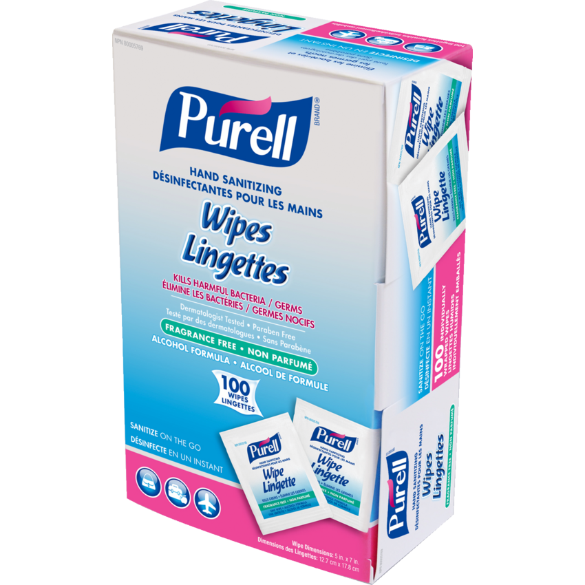 Purell® Sanitizing Hand Wipes 100/box