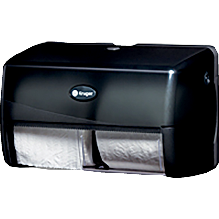 Kruger NOIR Micro-Max+® Twin Bathroom Tissue Dispenser Horizontal Smoke