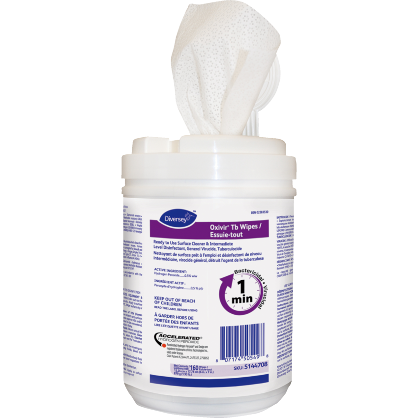 Diversey™ Oxivir® Tb Surface Cleaner and Disinfectant 160 sheets/tub