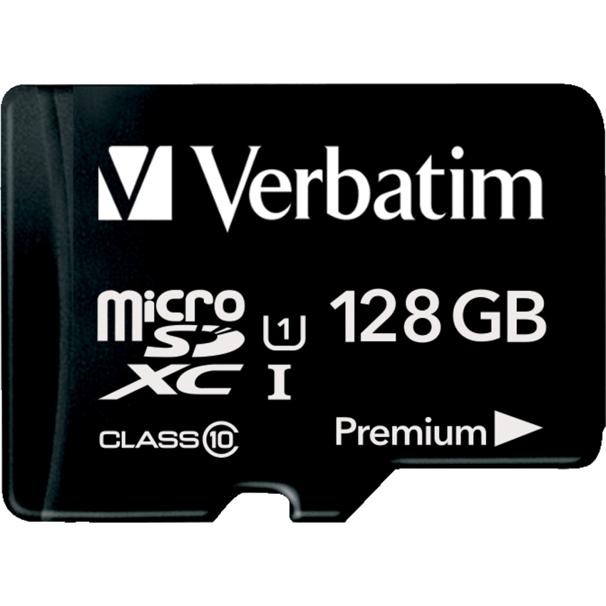 Verbatim® microSDXC Cards with Adaptor Class 10 128 GB