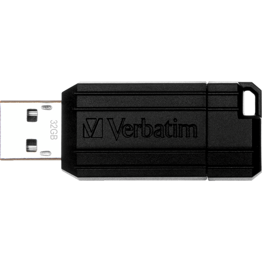 Verbatim® PinStripe USB 2.0 Drive 32 GB Black