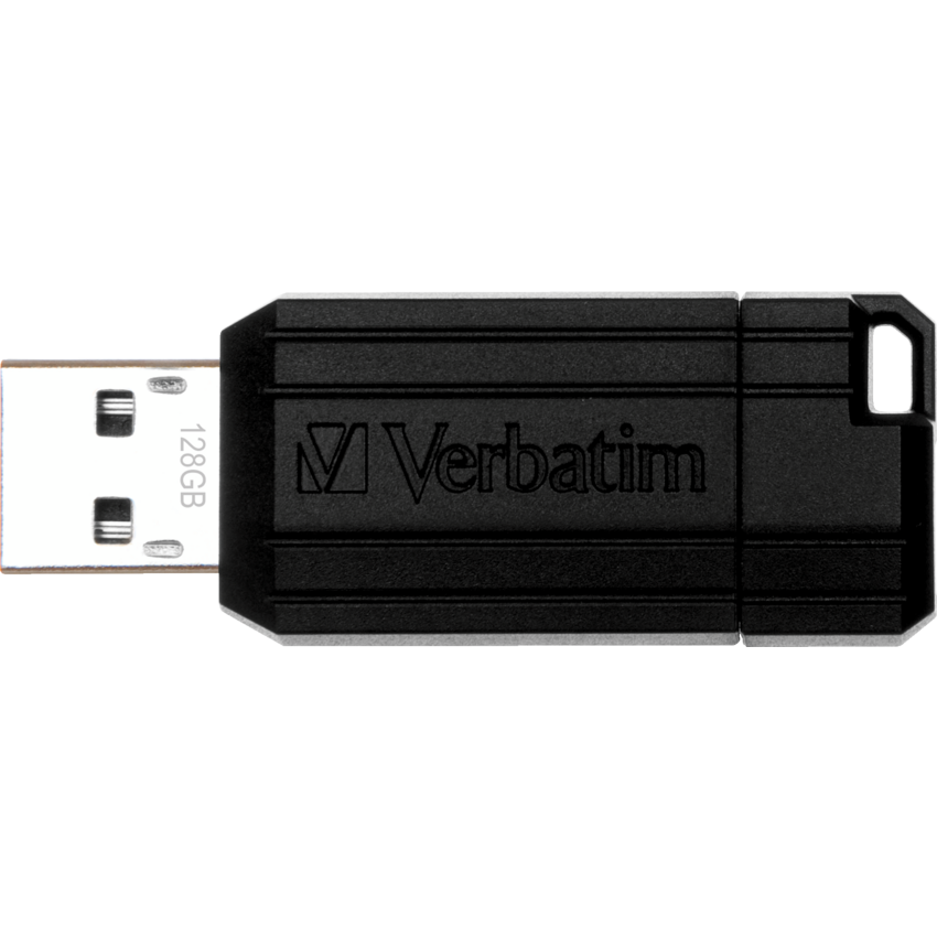 Verbatim® PinStripe USB 2.0 Drive 128GB Black