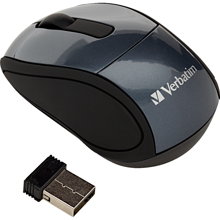 Verbatim® Wireless Mini Travel Optical Mouse Graphite