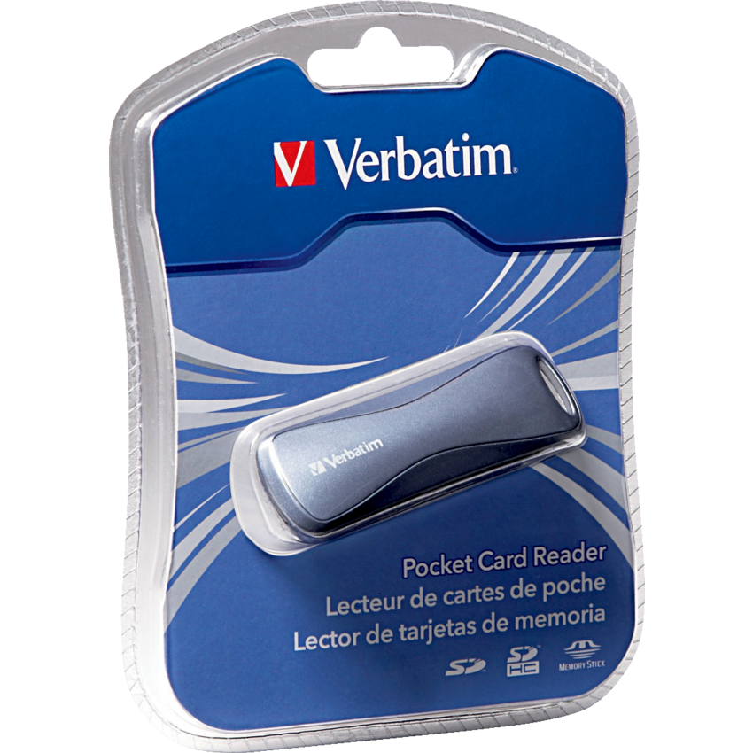 Verbatim® Pocket Card Reader with USB Cable Graphite