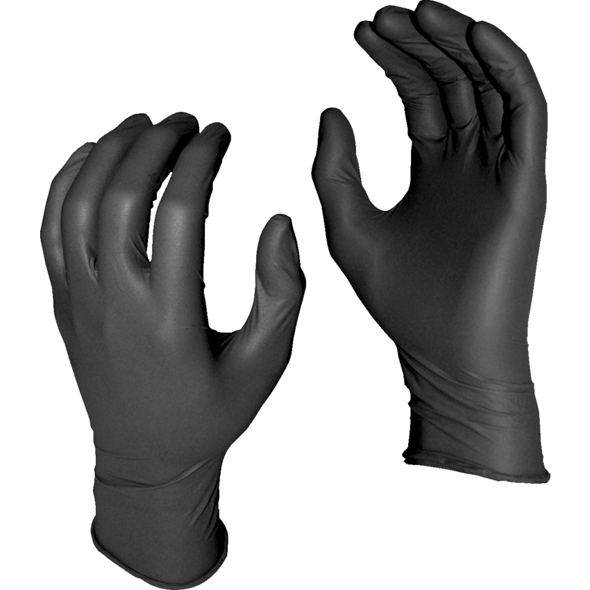 Grease Monkey™ Disposable Gloves Power Free Nitrile 8 mil X-Large Black 50/box