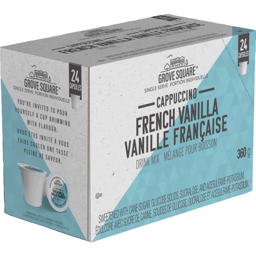 Grove Square™ Single Cup Cappuccino Mix French Vanilla 24/box