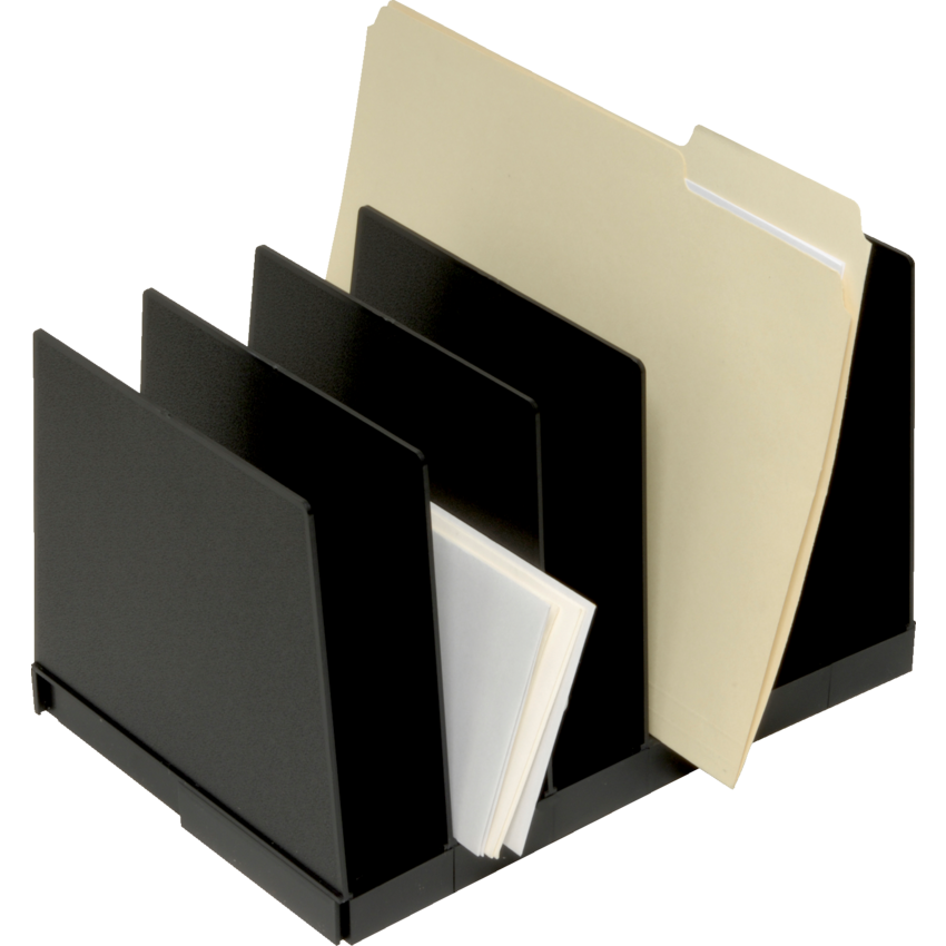 Victor Korr Vertical Sorter 6 Sections Black