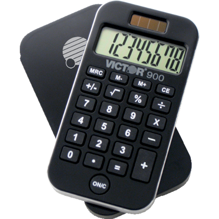 Victor® Pocket Calculator with Hard Case Black