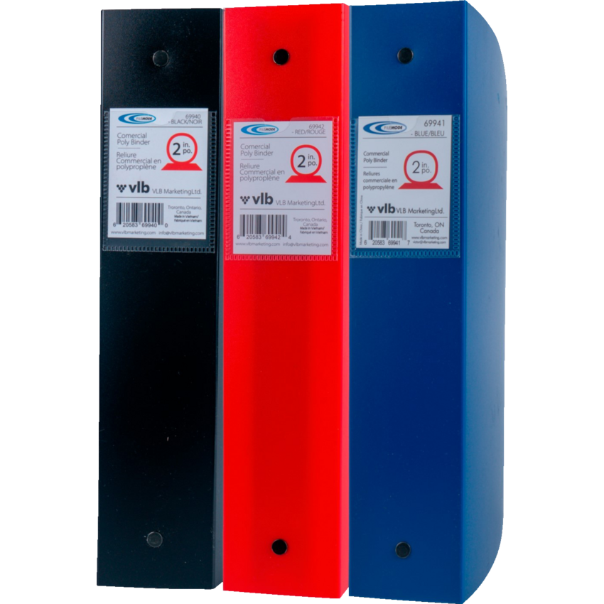 VLB FileMode Poly Round Ring Binder 1" Blue