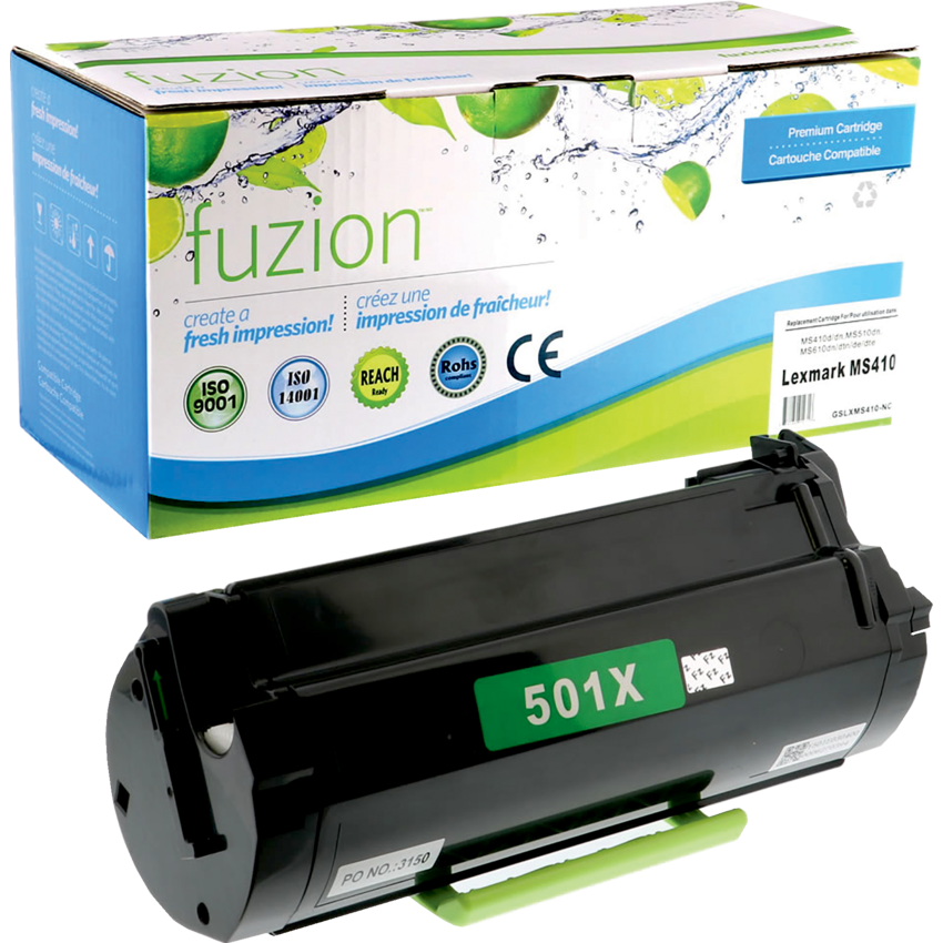 fuzion™ Remanufactured Laser Cartridges Extra High Yield (Lexmark MS410) Black