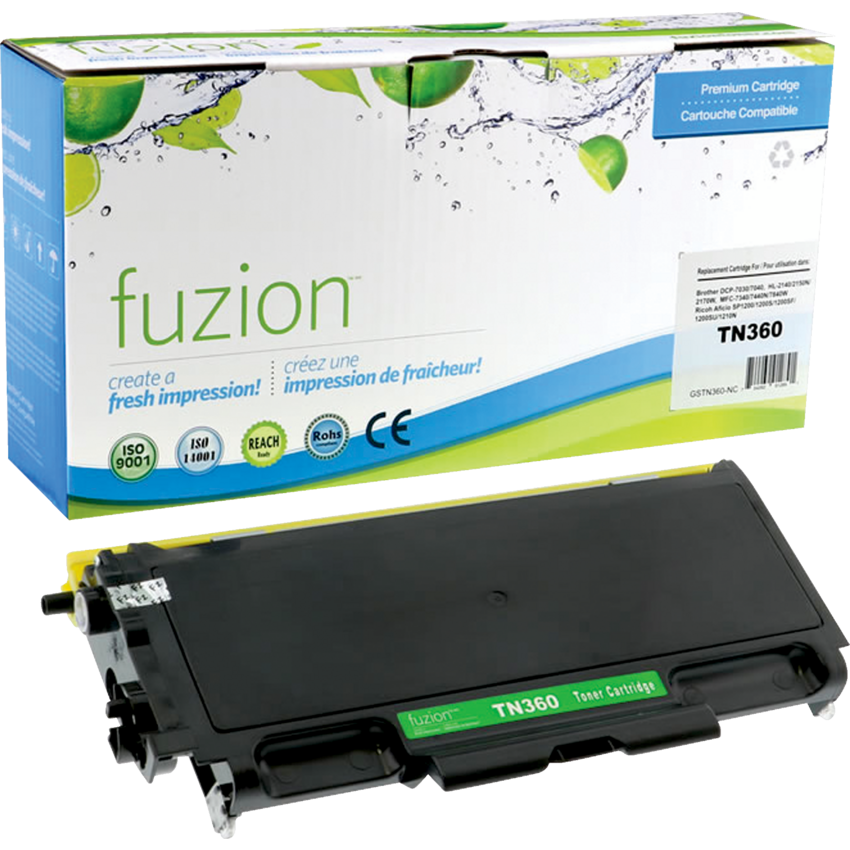 fuzion™ Compatible Laser Cartridges (Brother TN360) Black