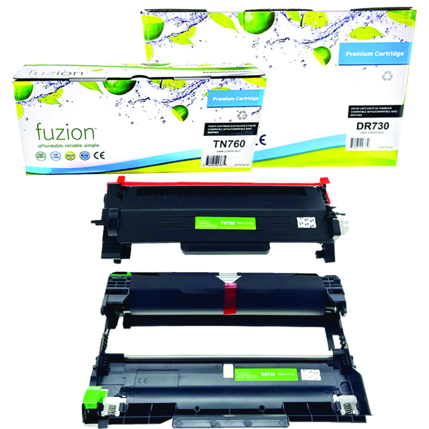 fuzion™ Compatible Laser Cartridges (Brother OEM# TN760, DR730) Black