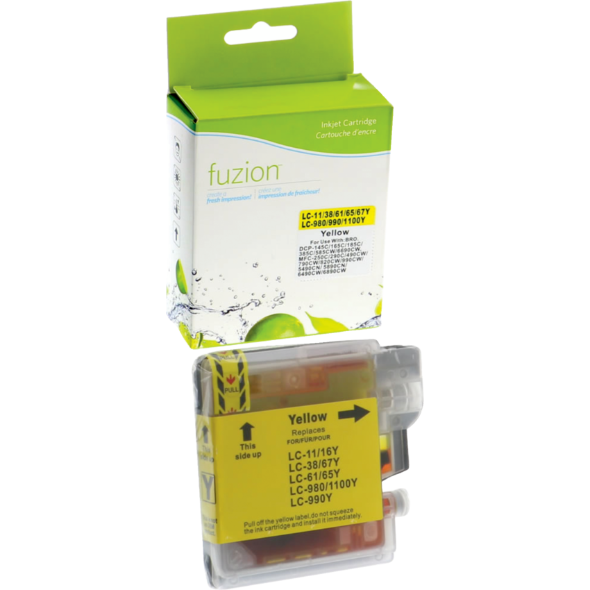 fuzion™ Compatible Inkjet Cartridge (Bro LC61C, LC 61, DPCLC61C, LC65, LC 65) Yellow