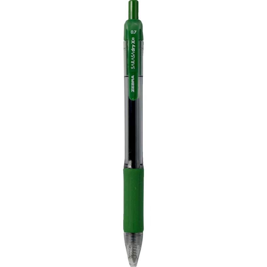 Zebra Sarasa™ Retractable Gel Pen 0.7 mm Green 12/box