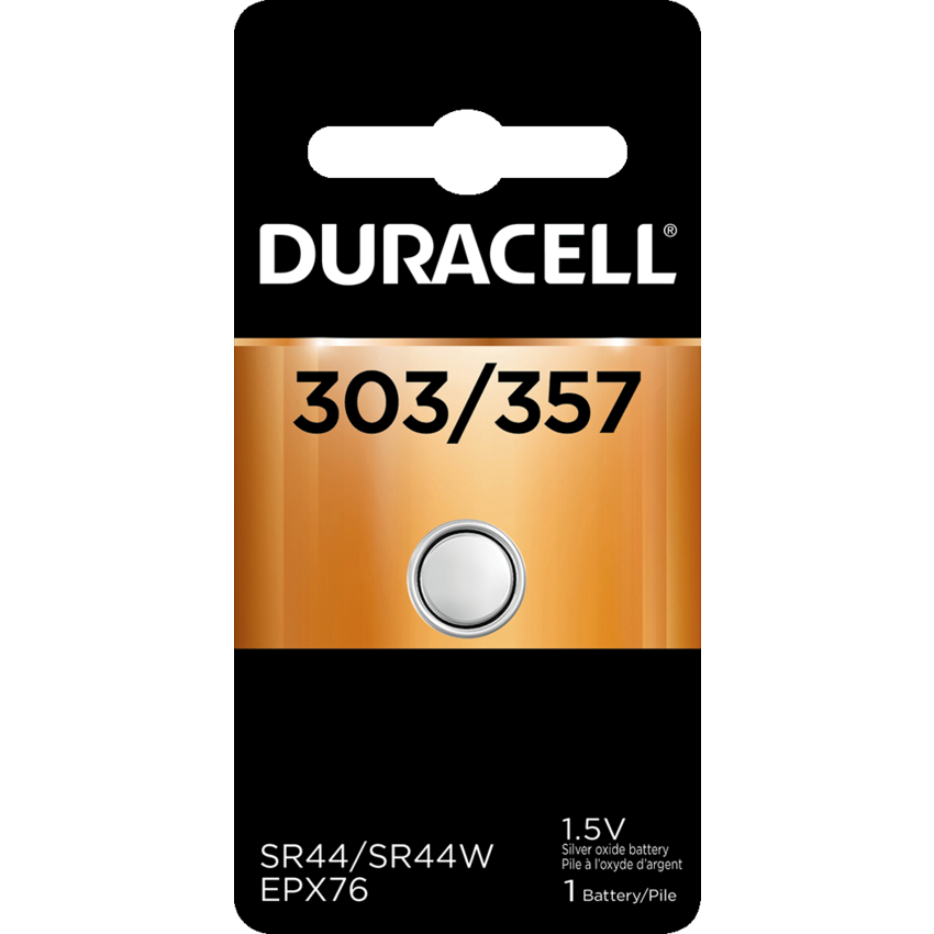 Duracell® CopperTop® Electronic 1.5V Silver Oxide Battery 303/357
