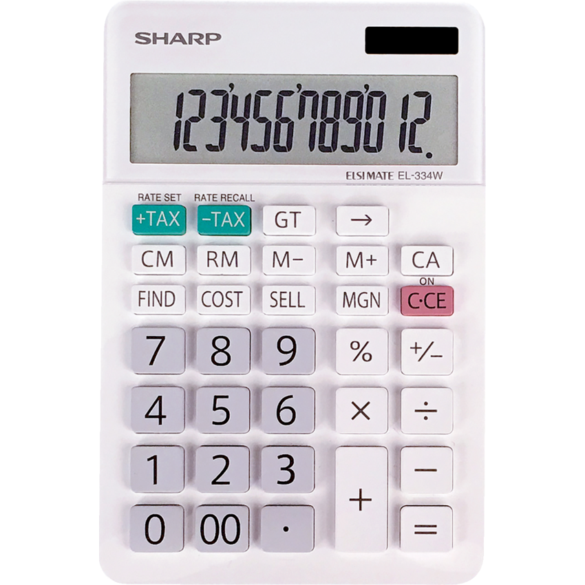 Sharp EL334W Desktop Calculator 12 Digits