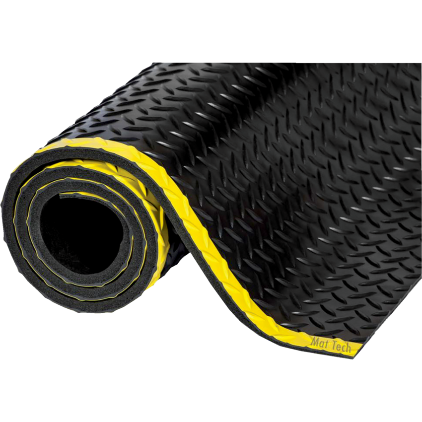 Mat Tech Workers Delight Deck Plate 5/8" 24" x 36" Black/Yellow