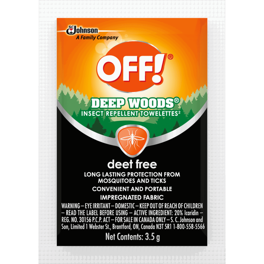 OFF!® Deep Woods® Insect Repellent Wipes 10 sheets/box