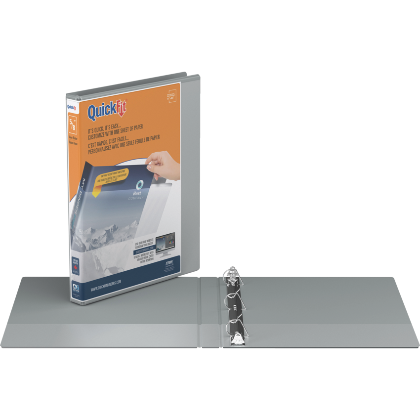 Davis Group QuickFit® View D-Ring Binder 5/8" Grey