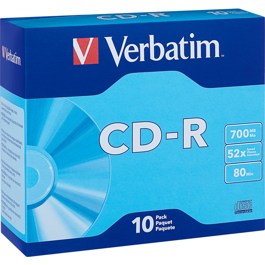 Verbatim® CD-Rs 52X 80 min 700 MB 10/pkg