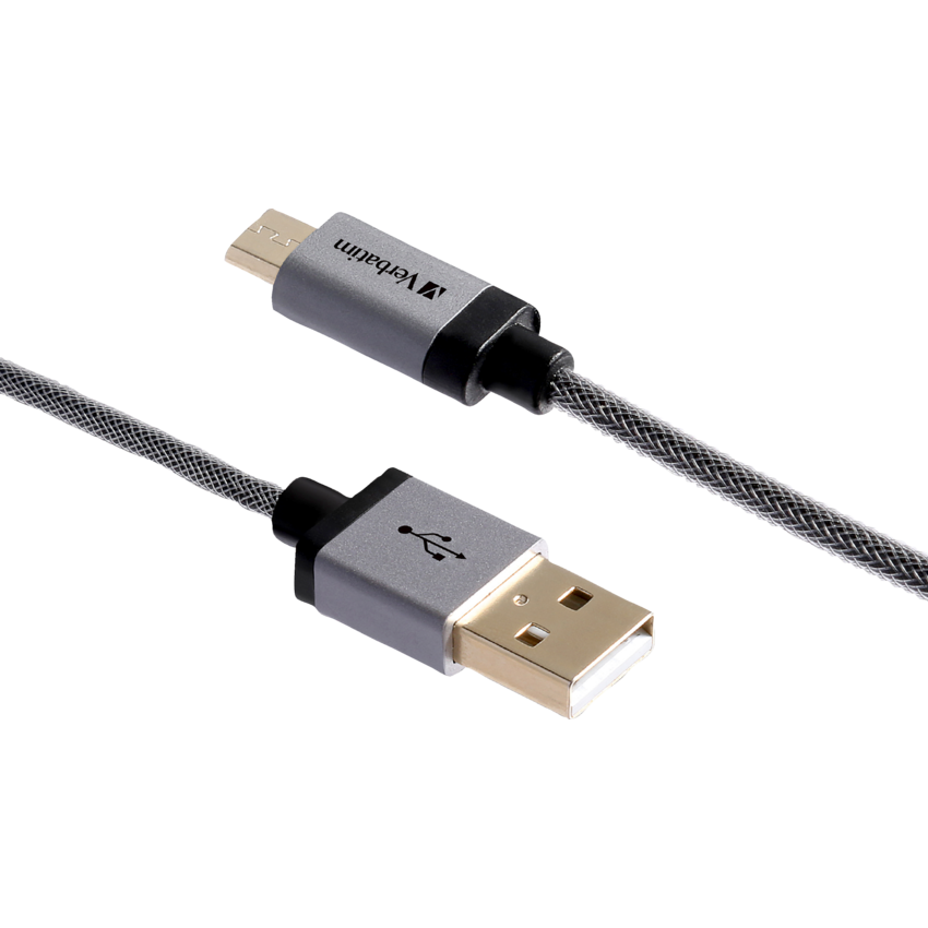 Verbatim® Sync & Charge Cable microUSB 47" Black